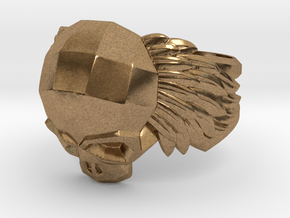 Winged Skull Ring in Natural Brass: 11.5 / 65.25
