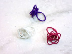 Sprouted Spiral Ring (Size 7) in White Natural Versatile Plastic