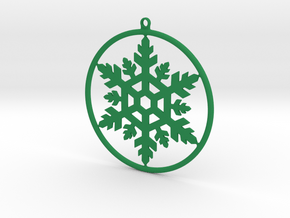 Snowflake Cercle in Green Processed Versatile Plastic