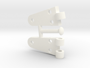 Whirlwind  Hinge Complete  in White Processed Versatile Plastic