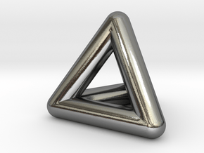 0278 Tetrahedron V&E (full color) in Polished Silver (Interlocking Parts)