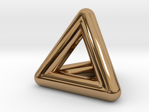 0278 Tetrahedron V&E (full color) in Polished Brass (Interlocking Parts)