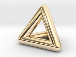 0278 Tetrahedron V&E (full color) in 14k Gold Plated Brass