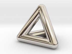 0278 Tetrahedron V&E (full color) in Rhodium Plated Brass