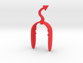 KEY FOB DEVILS TAIL  in Red Processed Versatile Plastic