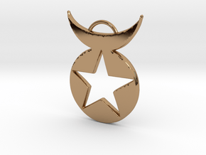 Star Emblem pendant in Polished Brass