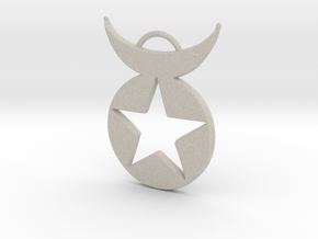 Star Emblem pendant in Natural Sandstone