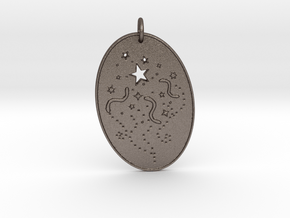 Shooting Stars 1 Pendant by Gabrielle in Polished Bronzed Silver Steel