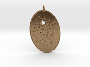 Shooting Stars 1 Pendant by Gabrielle in Natural Brass
