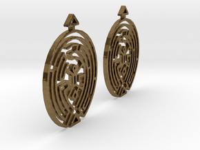 Earring Model F Pair in Natural Bronze