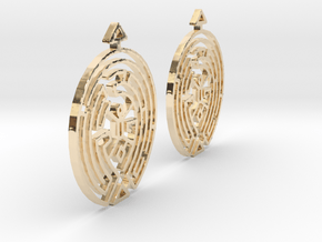 Earring Model F Pair in 14k Gold Plated Brass