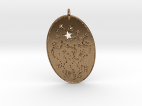 Shooting Stars Wish 1 Pendant by Gabrielle in Natural Brass
