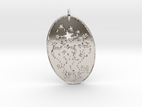 Shooting Stars Wish 1 Pendant by Gabrielle in Platinum