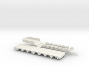 1:160/N-Scale 7 Axle Semitrailer in White Natural Versatile Plastic