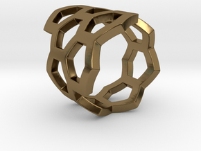 Honeycomb Ring in Polished Bronze: 5 / 49