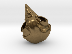 Screech Owl Skull in Natural Bronze