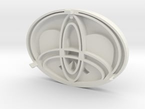 Alliance Grille Emblem for 4th Gen Toyota 4Runner  in White Natural Versatile Plastic