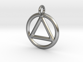 AA Pendant in Natural Silver