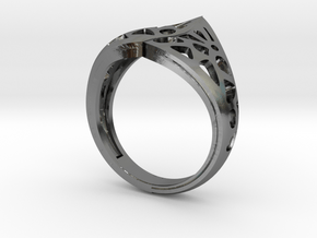 Masquerade Ring in Polished Silver: 6.75 / 53.375