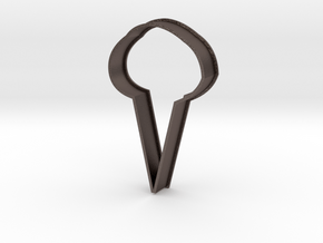Cookie Cutter Icecone in Polished Bronzed Silver Steel