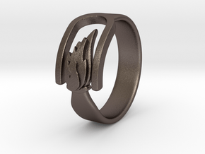 Ring of Fire (Elements of Nature) in Polished Bronzed Silver Steel: 6 / 51.5