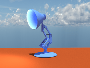 Pixar Lamp Antoons in White Natural Versatile Plastic: Medium