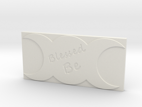 Triple Moon Blessed Be Tile by ~M. in White Natural Versatile Plastic