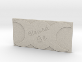 Triple Moon Blessed Be Tile by ~M. in Natural Sandstone