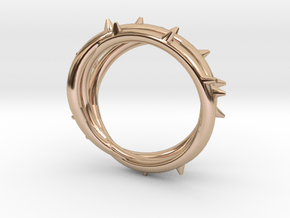 Rose Thorn Ring - Sz.7 in 14k Rose Gold Plated Brass