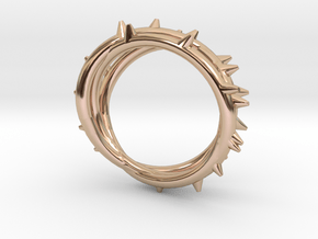 Rose Thorn Ring - Sz. 5 in 14k Rose Gold Plated Brass