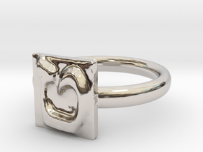 09 Tet Ring in Rhodium Plated Brass: 7 / 54