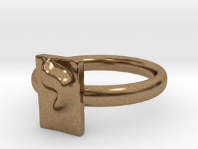 10 Yod Ring in Natural Brass: 7 / 54