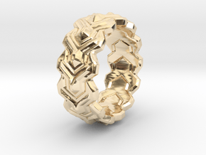 Y LINK Ring  in 14k Gold Plated Brass: 9 / 59
