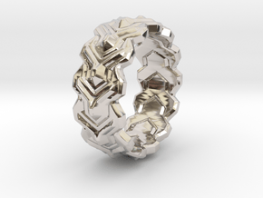 Y LINK Ring  in Rhodium Plated Brass: 9 / 59