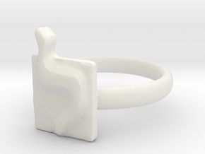12 Lamed Ring in White Natural Versatile Plastic: 7 / 54