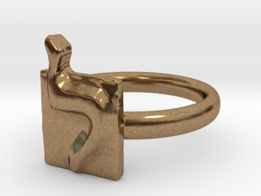 12 Lamed Ring in Natural Brass: 5 / 49