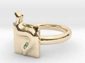 12 Lamed Ring in 14K Yellow Gold: 7 / 54