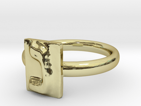 14 Nun Ring in 18k Gold Plated Brass: 7 / 54