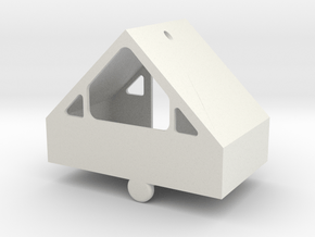 3-D A-Frame Ornament in White Natural Versatile Plastic