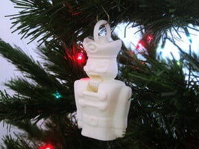 Nutcracker Ornament in White Natural Versatile Plastic