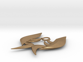 Blade Wings Pendant in Natural Brass