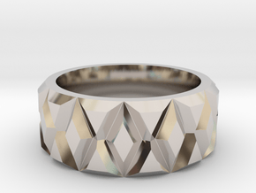 Diamond Ring in Rhodium Plated Brass