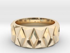 Diamond Ring V2 in 14k Gold Plated Brass