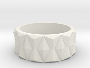 Diamond Ring V3 in White Natural Versatile Plastic