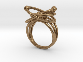 Atomic Model Ring - Science Jewelry in Natural Brass: 5.5 / 50.25