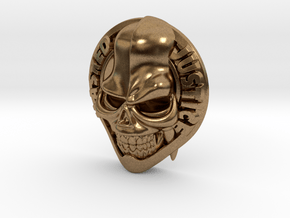 Masked Justice in Natural Brass