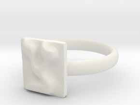 18 Tzadi Ring in White Natural Versatile Plastic: 7 / 54