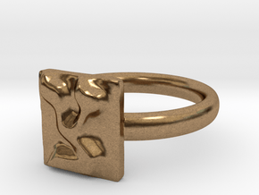 18 Tzadi Ring in Natural Brass: 5 / 49