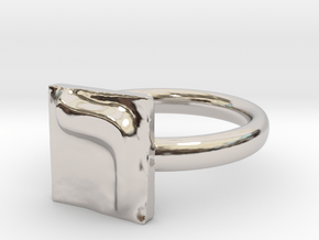 20 Resh Ring in Rhodium Plated Brass: 7 / 54