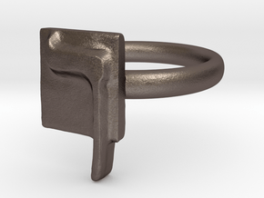 23 Kaf-sofi Ring in Polished Bronzed Silver Steel: 7 / 54